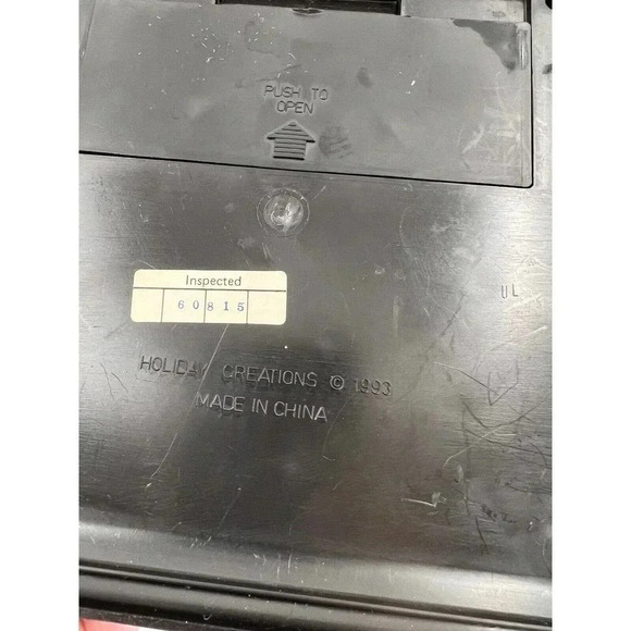 Santa Musical Scene Holiday Creations 1993 Toy Shop Bag Of Presents w/ Light 12” - Picture 10 of 10